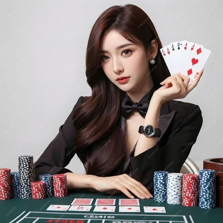 Dealer live casino profesional dengan meja permainan interaktif
